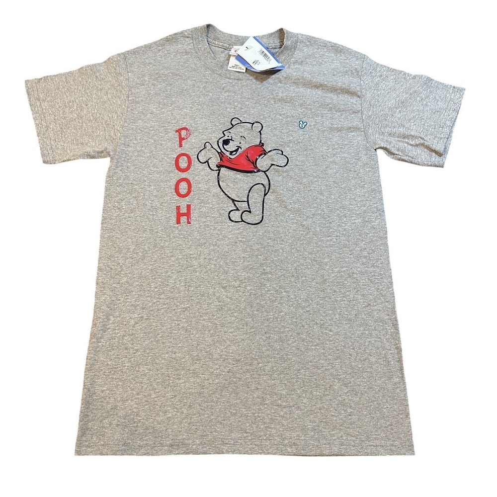 NEW Vintage‎ Disney Winnie the Pooh Plastic Puff Print T-Shirt Size Small NWT